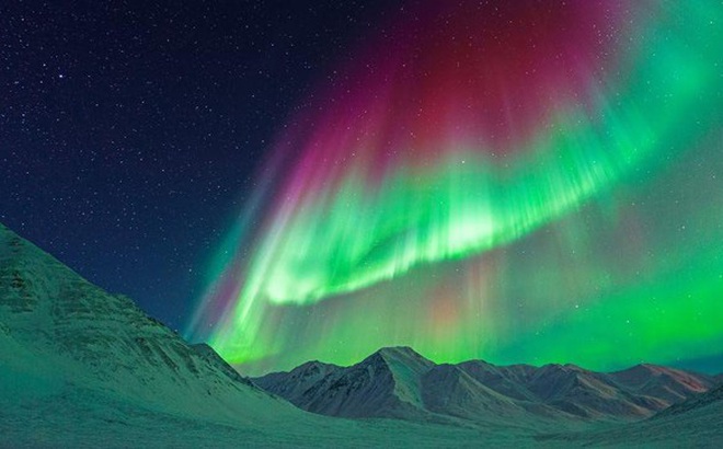 Ánh sáng phương bắc ở Alaska.