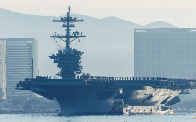 Tàu sân bay USS Abraham Lincoln. Ảnh: Reuters