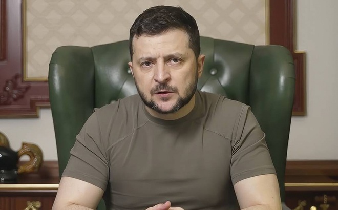 Tổng thống Ukraine Volodymyr Zelensky. Ảnh: AP