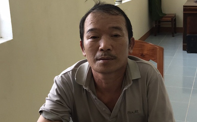 Đối tượng Nguyễn Văn Năm sau khi bị bắt giữ. Ảnh: Công an Bình Định