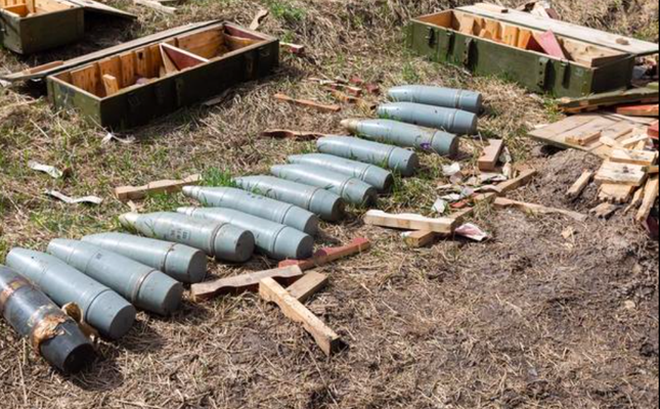 Vũ khí của Nga bị bỏ lại ở Ukraine. (Ảnh: Reuters)