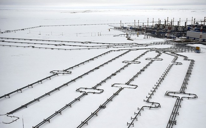 Đường ống dẫn khí đốt Nga ở Tây Bắc Siberia. Ảnh: Getty