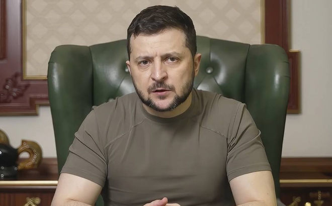 Tổng thống Ukraine Vladimir Zelensky. Ảnh: AP