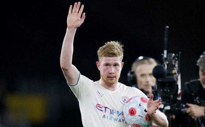 De Bruyne toả sáng với cú poker vào lưới Leeds. (Ảnh: Reuters)