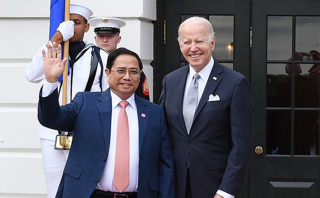 Thủ tướng Phạm Minh Chính và Tổng thống Hoa Kỳ Joe Biden - Ảnh: VGP/Nhật Bắc