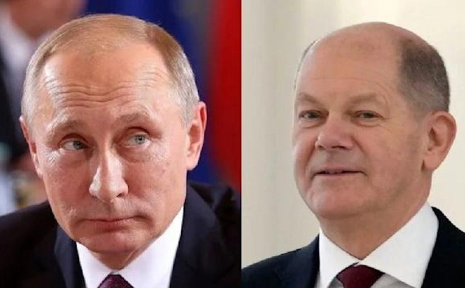 Tổng thống Nga Vladimir Putin đã điện đàm với Thủ tướng Đức Olaf Scholz. Ảnh: Reuters