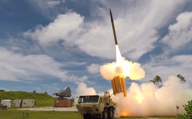 Hệ thống tên lửa phòng thủ tầm cao giai đoạn cuối (THAAD). Ảnh: Cơ quan phòng thủ tên lửa Mỹ.