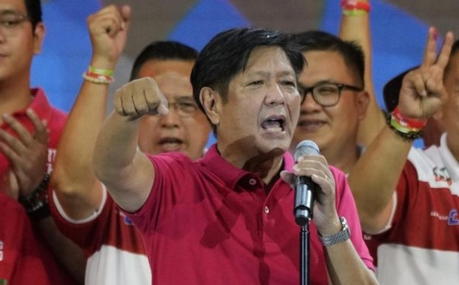 Tổng thống đắc cử Philippines Ferdinand “Bongbong” Marcos Jr. (Ảnh AP)