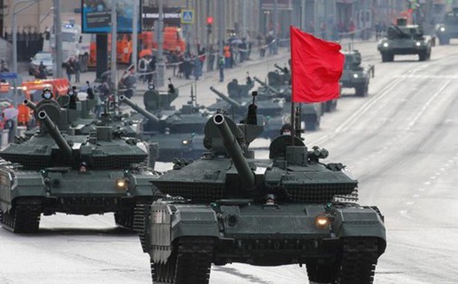 Nga chuẩn bị cho cuộc diễu binh Ngày Chiến thắng 9-5 năm ngoái. Ảnh: Tân Hoa Xã