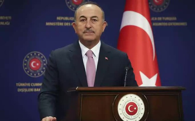 Bộ trưởng Ngoại giao Thổ Nhĩ Kỳ Mevlut Cavusoglu. Ảnh: AP