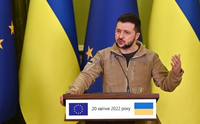 Tổng thống Ukraine Volodymyr Zelensky. Ảnh: AFP