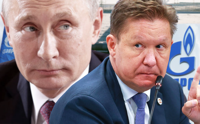 Tổng thống Nga Vladimir Putin và Chủ tịch Hội đồng quản trị tập đoàn Gazprom Alexey Miller