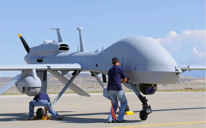 Một chiếc UAV MQ-1C Gray Eagle của Mỹ. (Ảnh: Reuters)