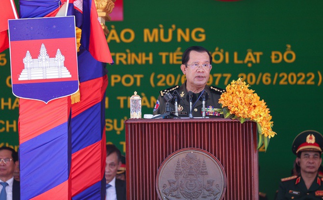 Thủ tướng Hun Sen phát biểu tại Lễ kỷ niệm - Ảnh: VGP/Nhật Bắc