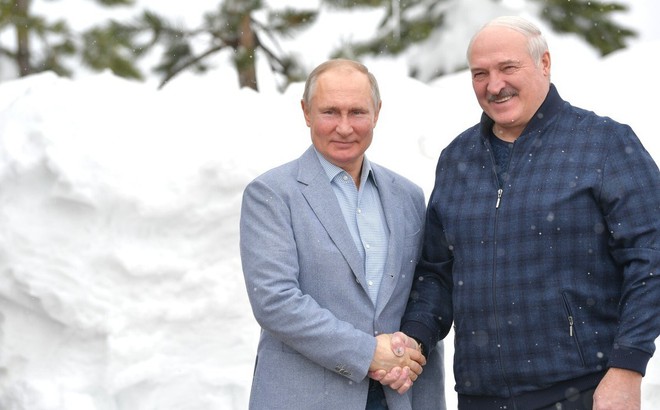 Tổng thống Nga Vladimir Putin và Tổng thống Belarus Alexander Lukashenko. Ảnh: Điện Kremlin
