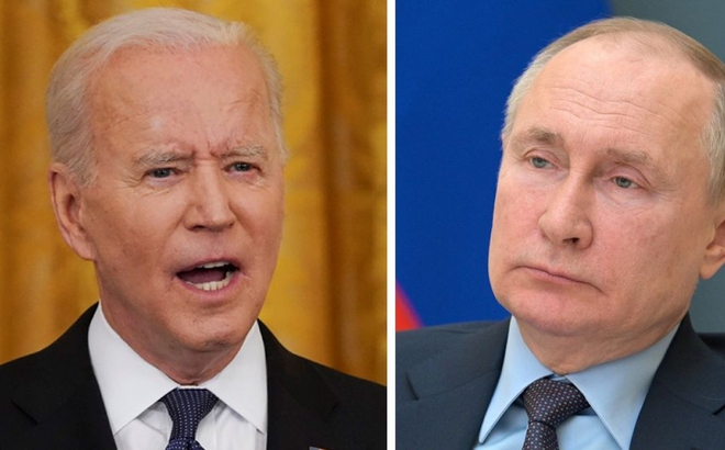 Tổng thống Biden và Tổng thống Putin. Ảnh: BBC.