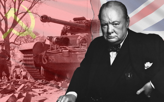 Thủ tướng Anh Churchill từng muốn tiêu diệt Liên Xô bằng biện pháp quân sự ngay sau Thế chiến II. Ảnh ghép: RBTH.