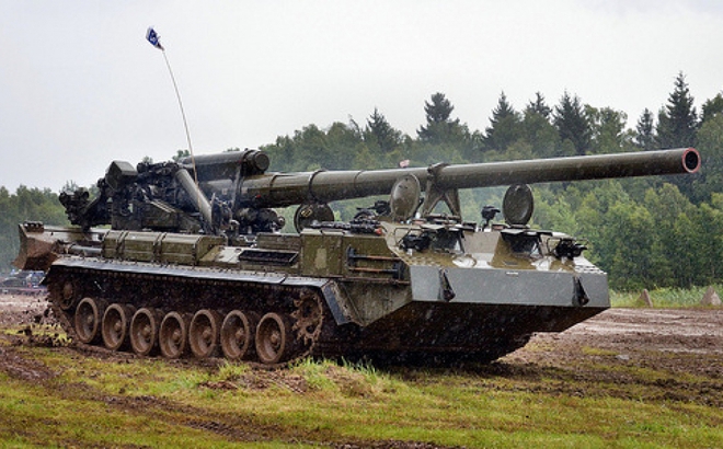 Tổ hợp pháo tự hành 2S7 Pion của Nga. Ảnh: Army Recognition.