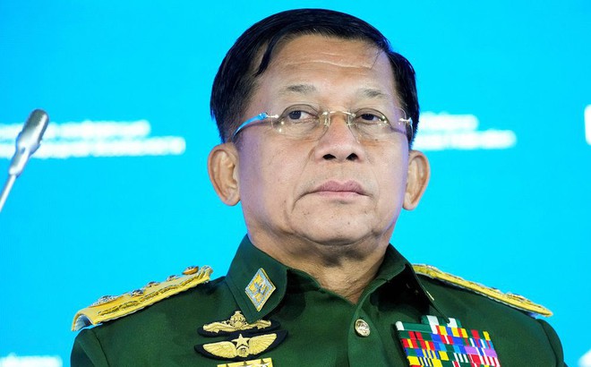 Thống tướng Myanmar Min Aung Hlaing. Ảnh: AFP
