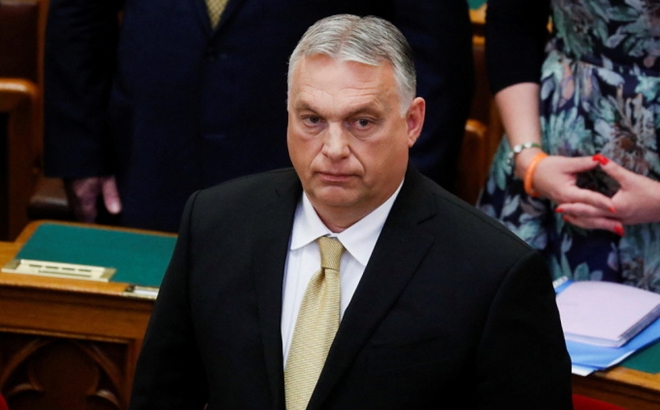 Thủ tướng Hungary Viktor Orban phát biểu trước quốc hội tại Budapest hôm 16/5. Ảnh: Reuters.