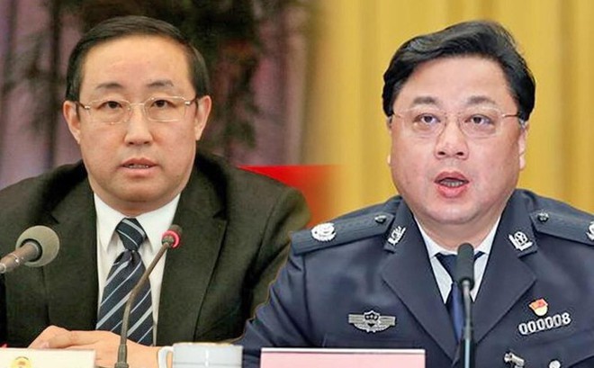 Phó Chính Hoa (trái) và Tôn Lục Quân thời còn đương chức