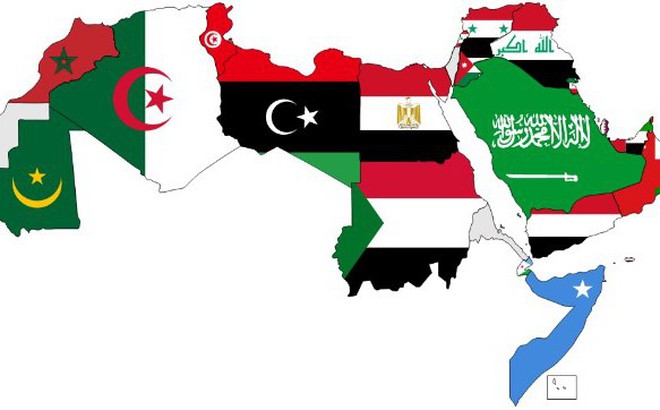 Bản đồ khu vực Trung Đông.
