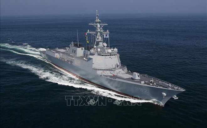 Tàu khu trục "Yulgok Yi Yi" của Hàn Quốc. Ảnh minh họa: AFP/TTXVN