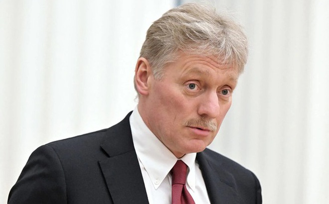 Người phát ngôn Điện Kremlin Dmitry Peskov tại một buổi họp báo ở thủ đô Matxcơva, Nga - Ảnh: REUTERS