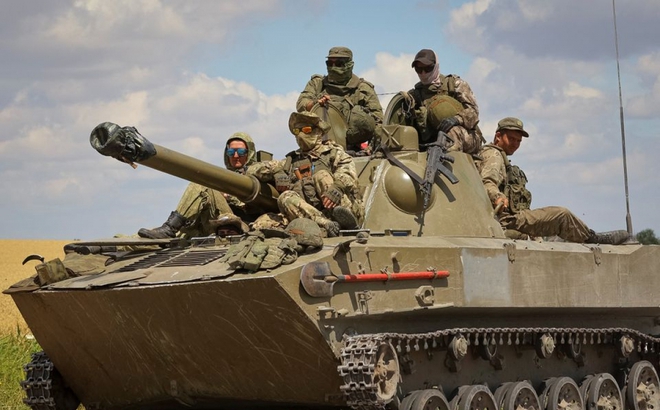 Quân đội Nga ở khu vực Zaporizhzhia, Ukraine ngày 23/7. Ảnh: Reuters