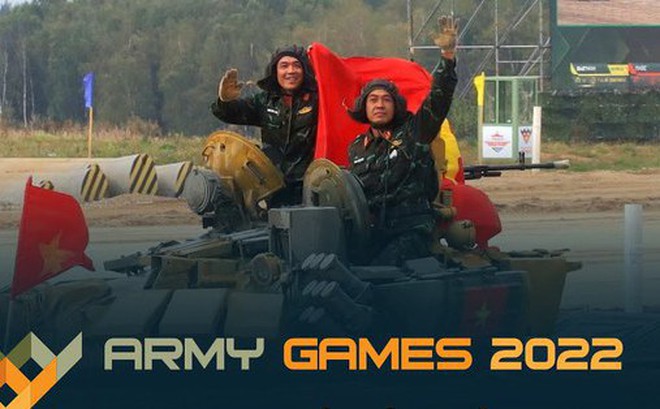 Đội tuyển xe tăng Việt Nam thi đấu tại Tank Biathlon 2022.