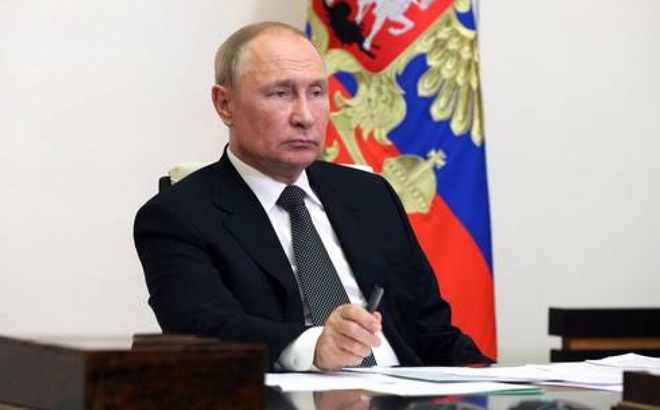 Tổng thống Nga Putin đã gửi lời chia buồn với thân nhân của Darya Dugina sau vụ đánh bom xe. Ảnh: Sputnik