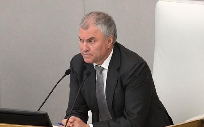 Chủ tịch Duma Quốc gia Nga Vyacheslav Volodin. Ảnh: RT