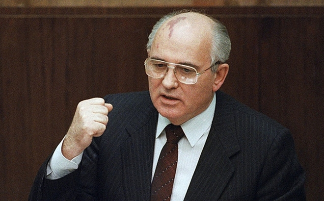 Chân dung nhân vật Gorbachev. Ảnh: AP.