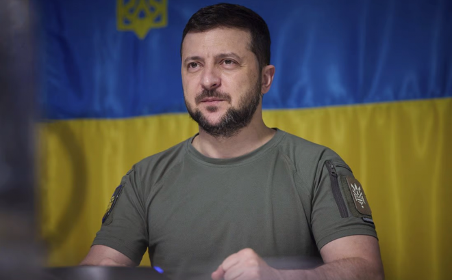 Tổng thống Ukraine Volodymyr Zelensky. Ảnh: AP