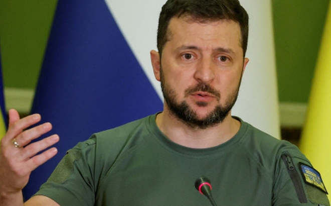 Tổng thống Ukraine Volodymyr Zelensky. (Ảnh: Reutes)