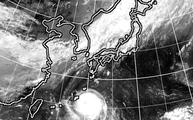 Hình ảnh vệ tinh về siêu bão Hinnamnor hôm 31-8Ảnh: Kyodo