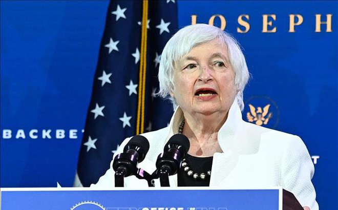 Bà Janet Yellen phát biểu tại một sự kiện ở bang Delaware, Mỹ ngày 1/12/2020. Ảnh: AFP/TTXVN