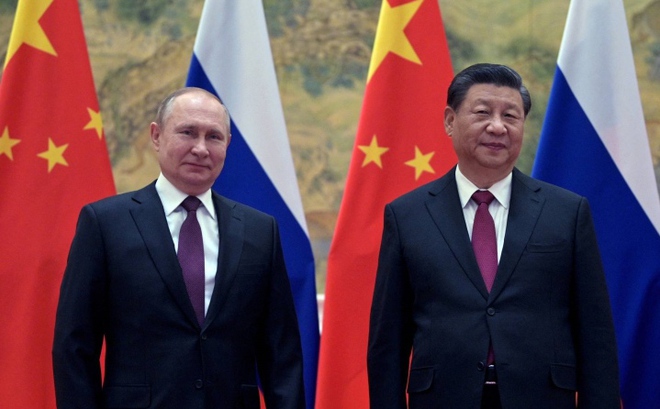 Tổng thống Nga Vladimir Putin và Chủ tịch Trung Quốc Tập Cận Bình. (Ảnh: Reuters)