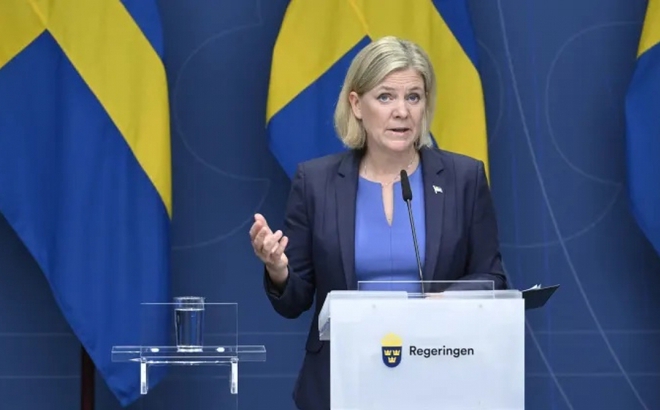 Nữ Thủ tướng Thụy Điển Andersson. Ảnh: Getty.