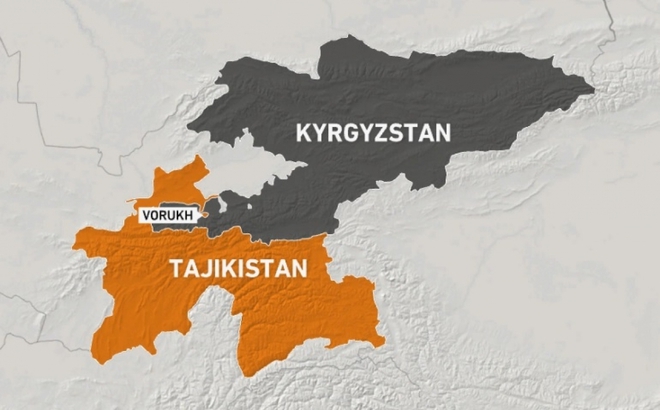 Bản đồ Kyrgyzstan và Tajikistan. Đồ họa: al Jazeera.