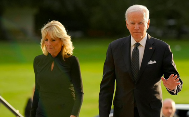 Tổng thống Mỹ Joe Biden và Đệ nhất phu nhân đến Anh từ ngày 18/9 để dự tang lễ Nữ hoàng Elizabeth. (Ảnh: Reuters)