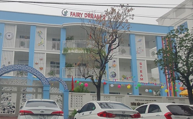 Trường Mầm non tư thục Fairy Dream 2 (TP Thái Bình) nơi xảy ra sự việc.