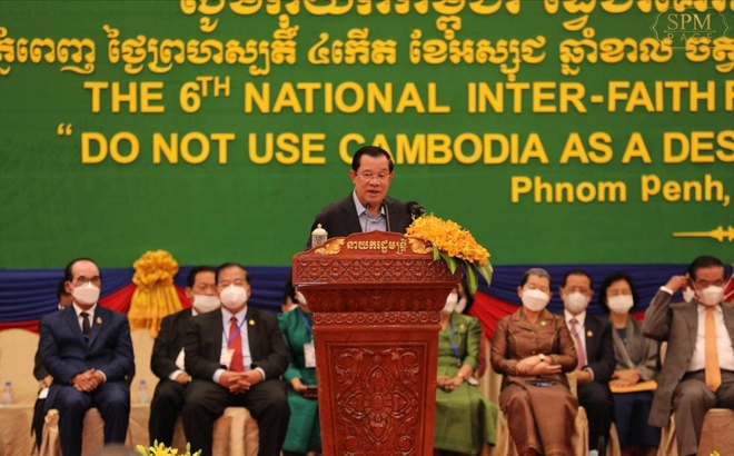 Thủ tướng Campuchia Hun Sen phát biểu tại diễn đàn
