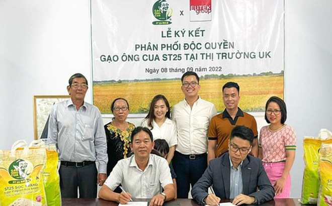 Sau lễ ký kết này, gạo ST25 rộng cửa vào thị trường UK - Ảnh: DNTN Quang Hồ Trí cung cấp