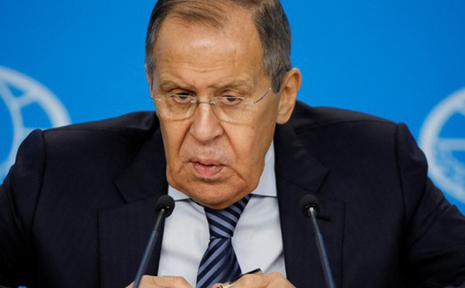 Ngoại trưởng Nga Sergei Lavrov tại cuộc họp báo ở Matxcơva ngày 18-1 - Ảnh: REUTERS