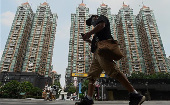 Các tòa nhà do tập đoàn bất động sản Evergrande xây dựng tại Quảng Đông, Trung Quốc, ngày 17/9/2021. Ảnh tư liệu: AFP/TTXVN