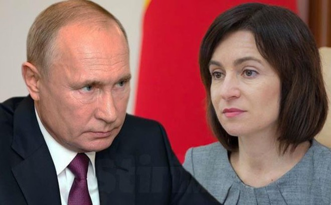 Tổng thống Nga Vladimir Putin và Tổng thống Moldova Maia Sandu