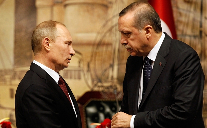 Tổng thống Nga Vladimir Putin và Tổng thống Thổ Nhĩ Kỳ Recep Tayyip Erdogan