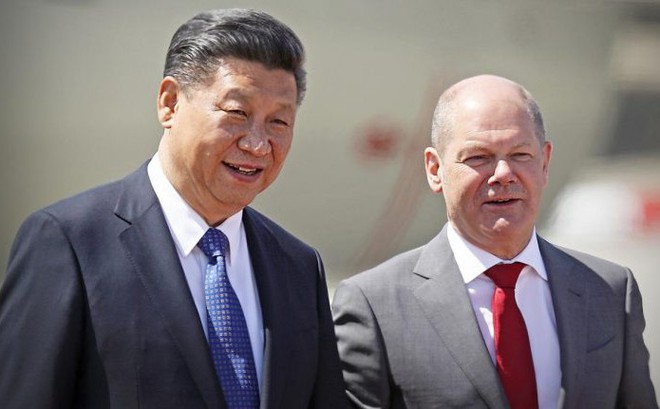 Chủ tịch Trung Quốc Tập Cận Bình và Thủ tướng Đức Olaf Scholz