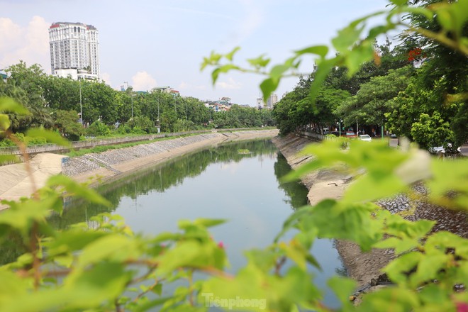 Nước chuyển màu xanh như nước Hồ Gươm, sông Tô Lịch bỗng 'nên thơ, trữ tình'- Ảnh 10.